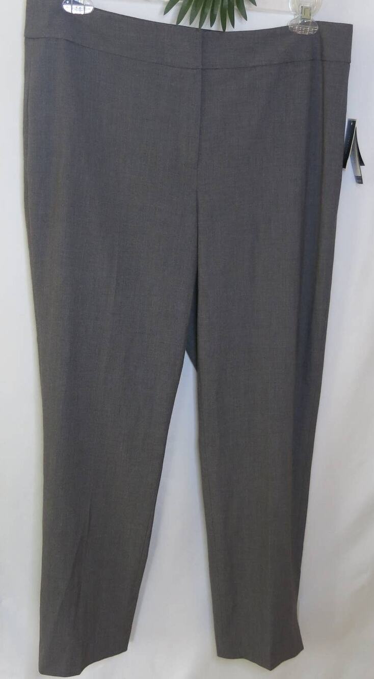NINE WEST *NWT* Pants Trousers Size 12 Women "The Skinny" Stretch Career Gray